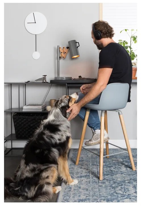 Zuiver Albert Kuip Design Barkruk Lichtgrijs