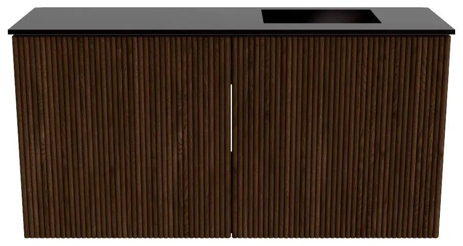 Mondiaz Joya 80cm toiletmeubel walnut met wastafel faye rechts 1 kraangat urban