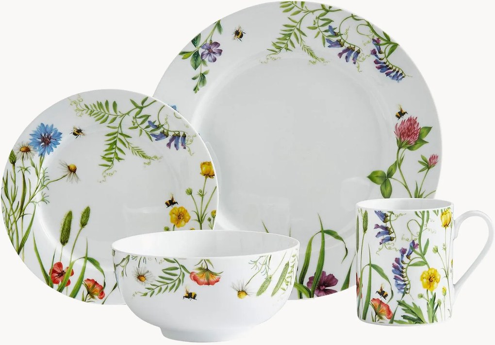 Porseleinen ontbijtsset Bumble Bee, 16-delig