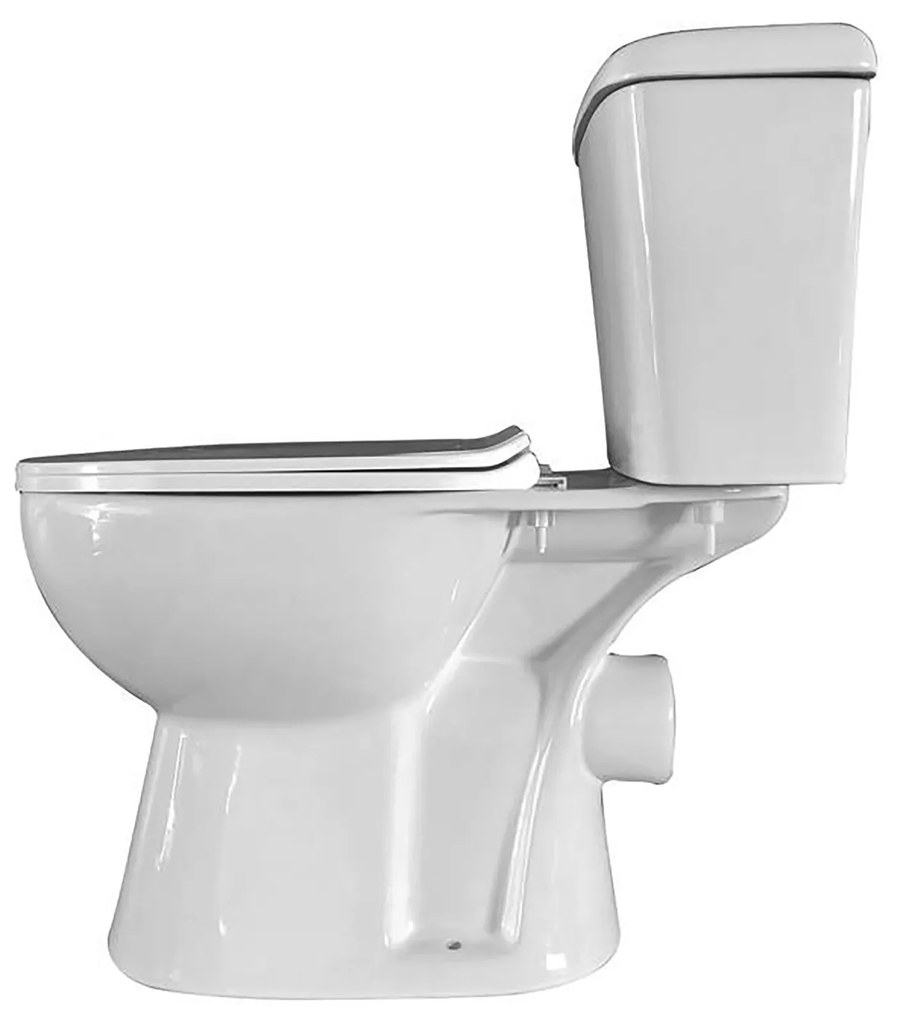 Sanigoods Balco duoblok staand toilet P-trap wit