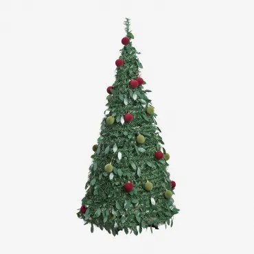 Taimy Opvouwbare Kerstboom Met Led-verlichting Rood & ↑150 Cm - Sklum