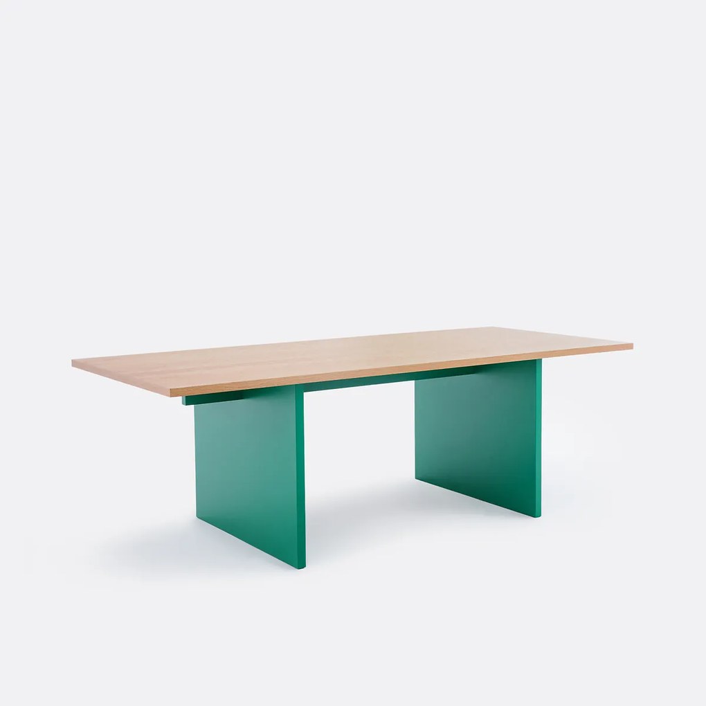 Eettafel, rechthoekig, eikenfineer, 8 couverts, Deling