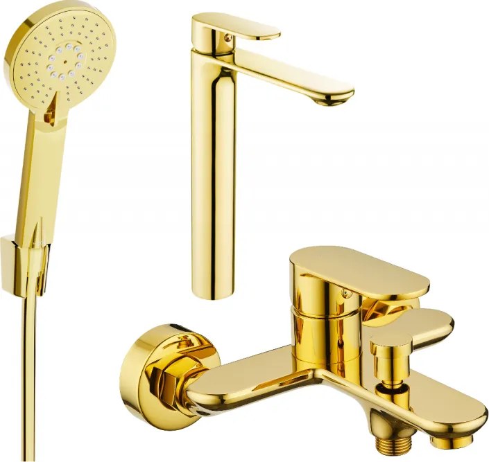 Mexen Milo R40 badkuipset, goud - 71313R40-50
