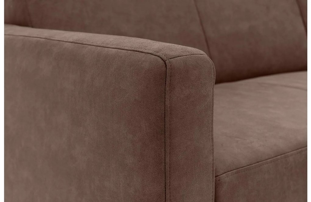 Goossens Key West bruin, micro leer, 2,5-zits, modern design