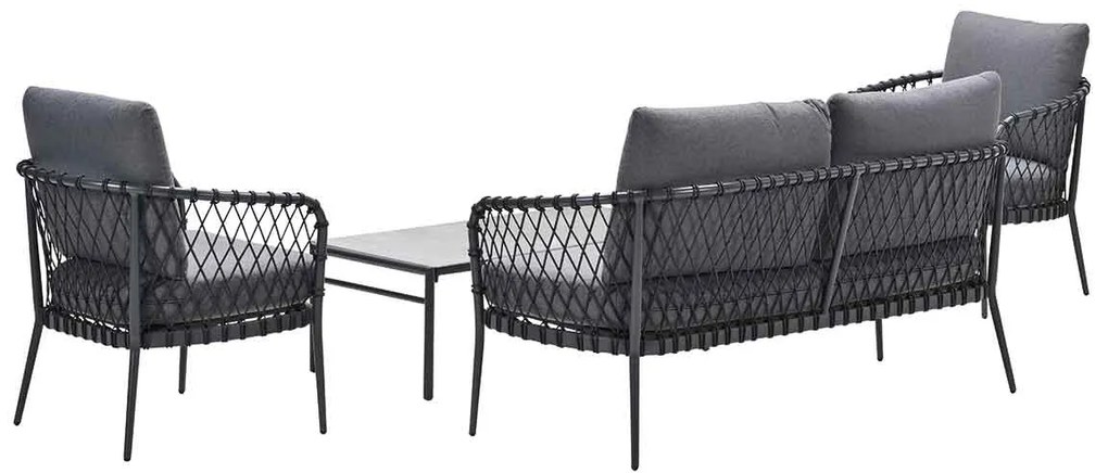 Garden Impressions Stella loungeset 4-delig - donker grijs