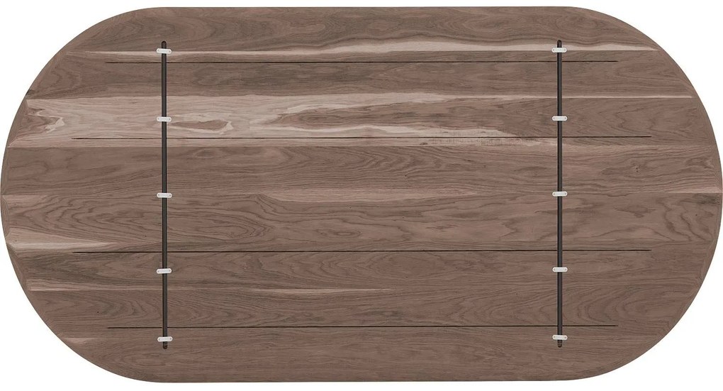 Goossens Excellent Eettafel Uniek, Semi rond 180 x 100 cm