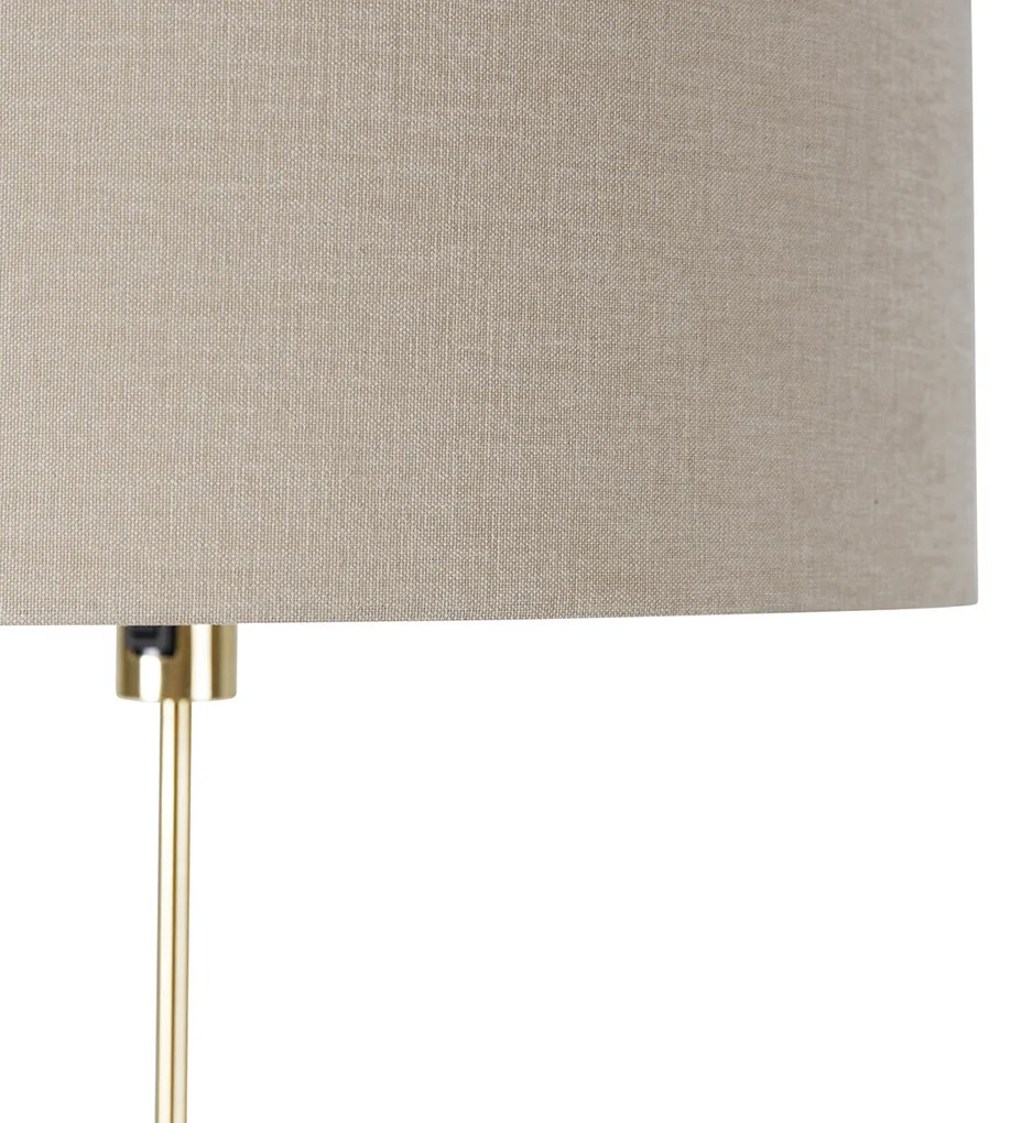 Vloerlamp verstelbaar goud met kap lichtbruin 50 cm - Parte Design E27 rond Binnenverlichting Lamp