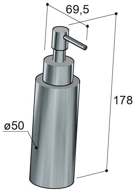 Hotbath &More zeepdispenser vrijstaand geborsteld gunmetal PVD
