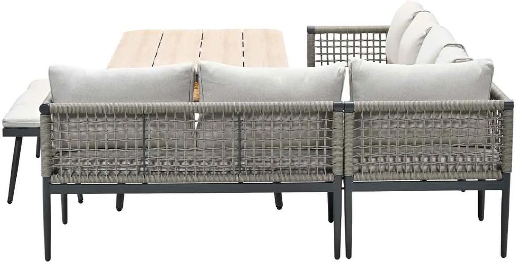 Garden Impressions Burela lounge dining set 6-delig rechts - taupe