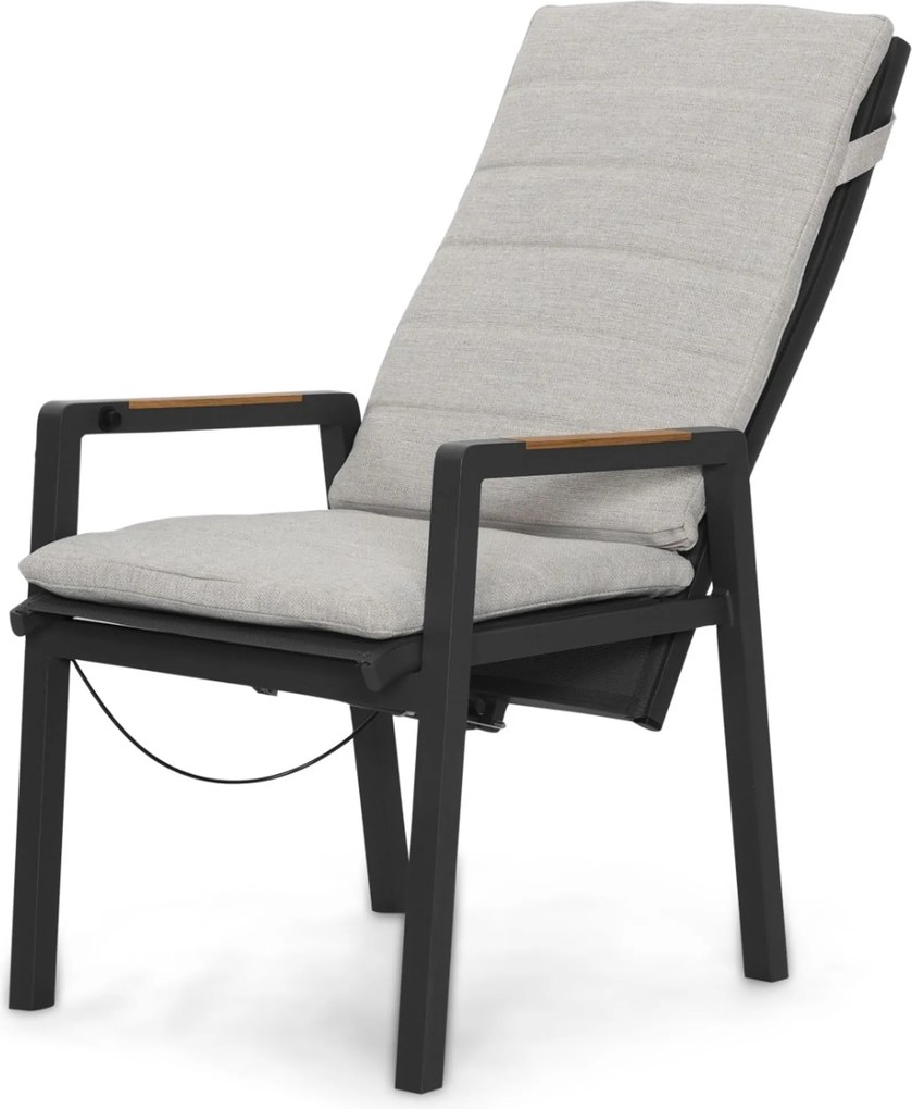 Tuinset 6 personen 220 cm Aluminium Grijs Lifestyle Garden Furniture Vivaro/Camila