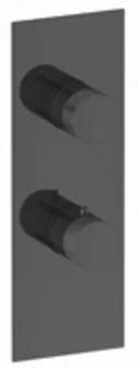Plieger Roma inbouwdouchekraan thermostatisch met omstel zwart chroom UA611_D BLACK CHROME