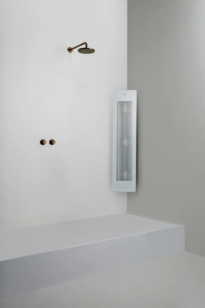 Sunshower Round Plus Medium White infraroodlamp en UV 33x140x10cm hoekopbouw