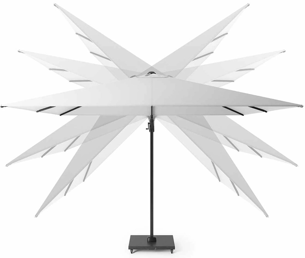 Zweefparasol 2.7 x 2.7m T2 (incl. voet en hoes) havana Taupe-naturel-bruin Platinum Voyager