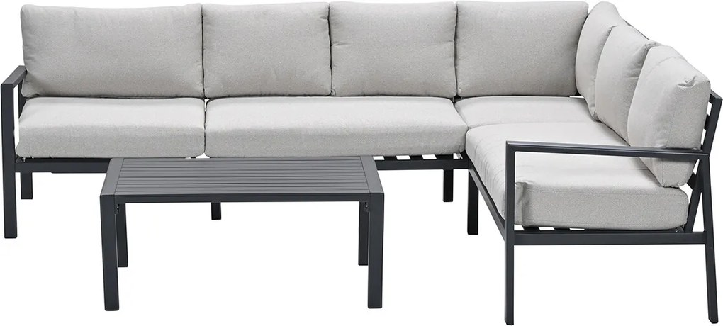 Garden Impressions Denver loungeset 4-delig rechts – donker grijs