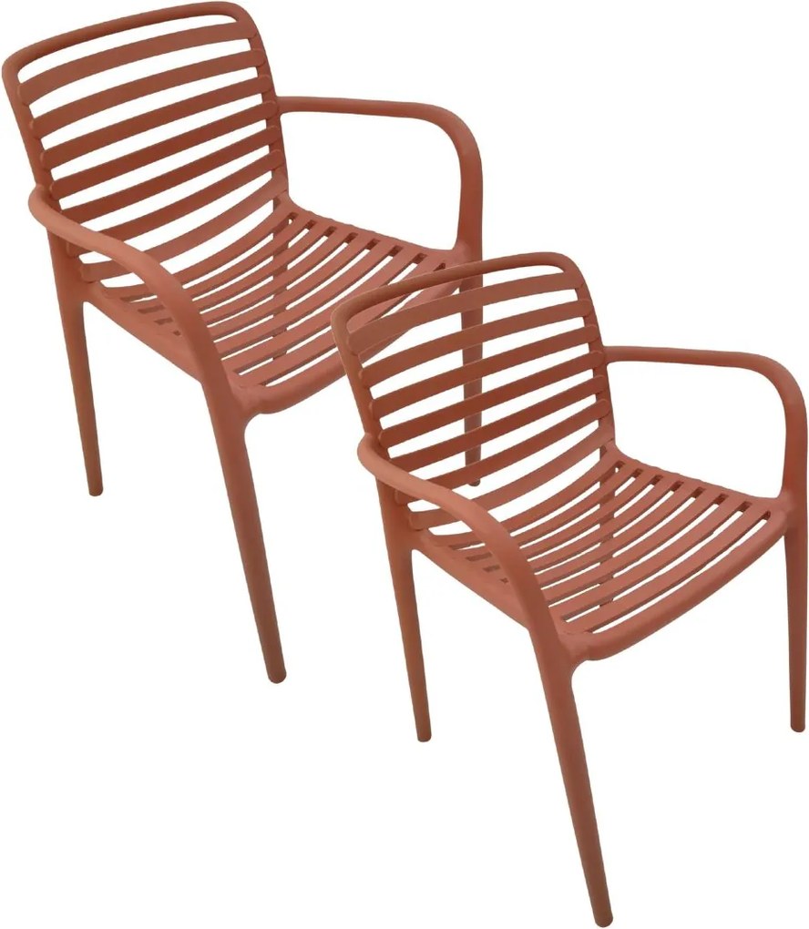 Garden Impressions Mees tuinstoel terra - 2 stuks