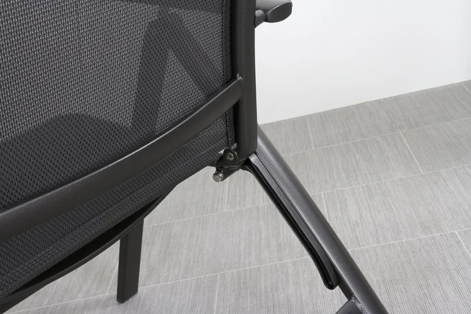 Kettler Legato/Edge verstelbare aluminium tuinset voor 6 personen 220x95 cm. - Antraciet