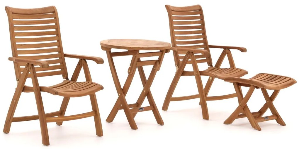 Bistro- en balkonset Sunyard  | 2 personen | Tuinset teakhout | 4-delig | Kees Smit Tuinmeubelen