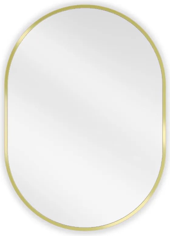 Mexen Loft ovale badkamerspiegel 70 x 50 cm, gouden lijst - 9851-070-050-000-50
