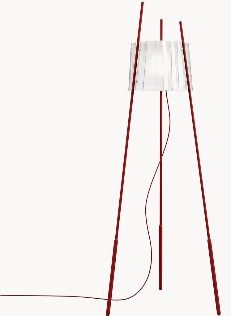 Dimbare tripod vloerlamp Tyla, mondgeblazen