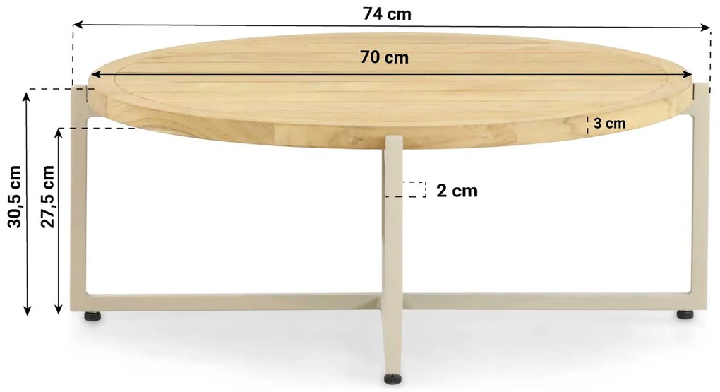 Stoel en Bank Loungeset 5 personen Aluminium/Wicker Taupe Apple Bee Milou