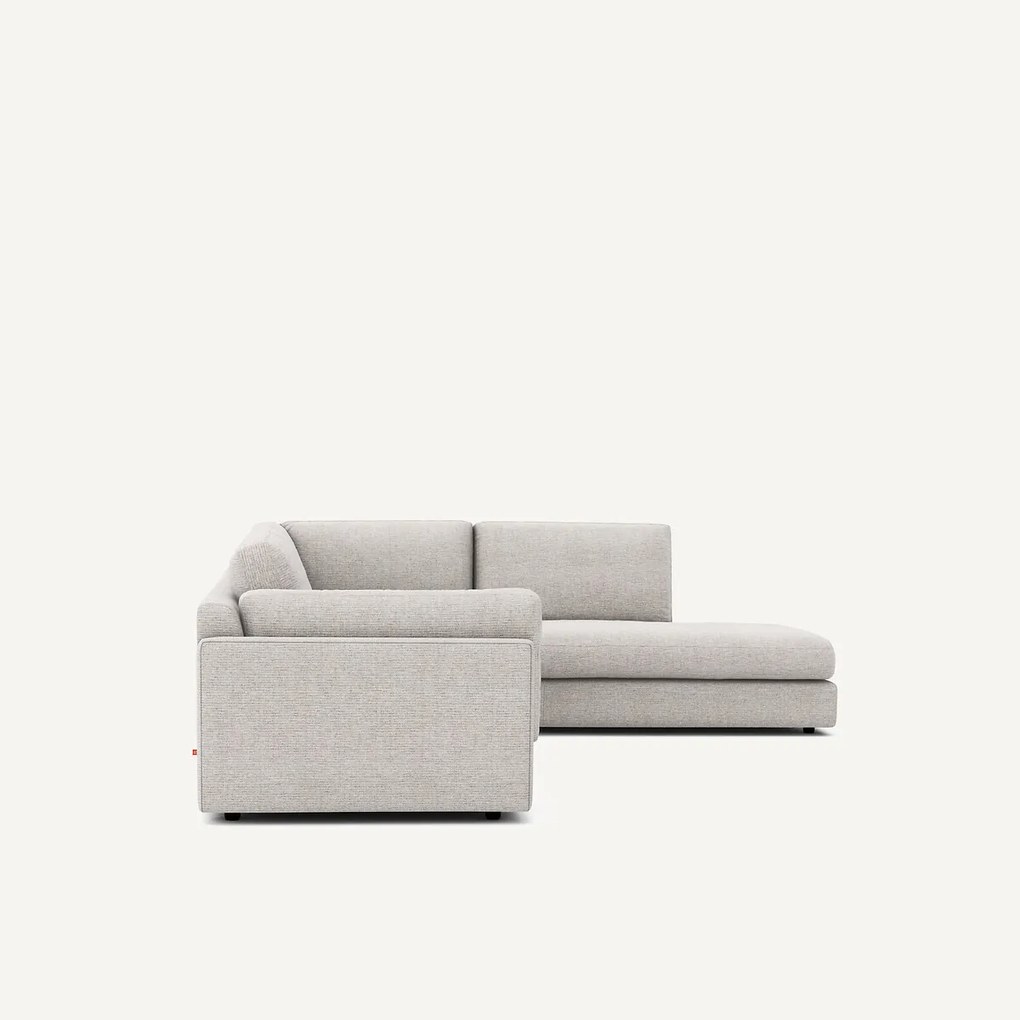 Hoekslaapbank met longchair, gerecycled katoen, CÉSAR