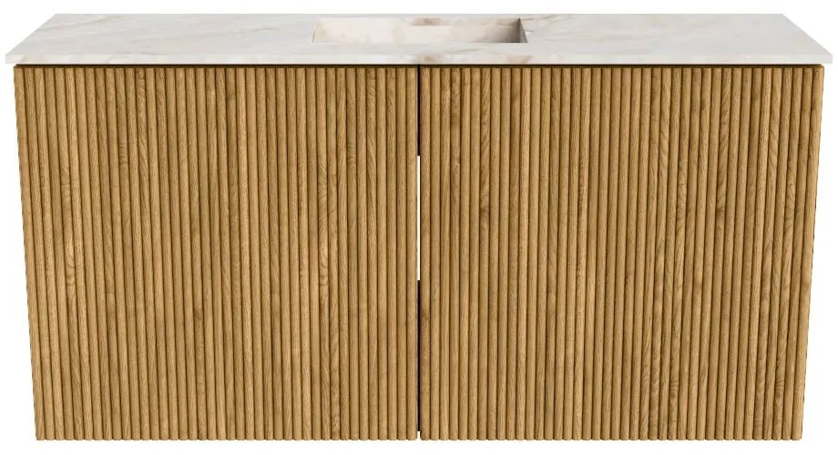 Mondiaz Joya DLux 80cm toiletmeubel oak met wastafel faye midden zonder kraangat frappe