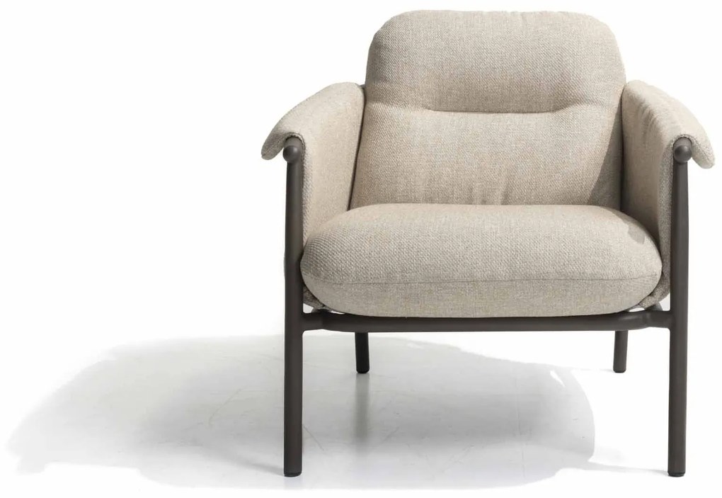 4 Seasons Outdoor Ezra chaise loungebank terre met love island Loungebank   bruin weerbestendig