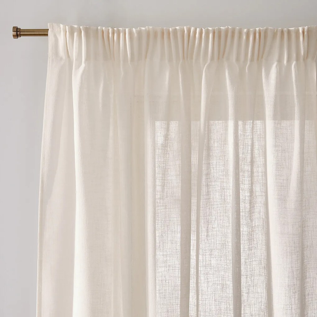 Gordijn met aangerimpelde bies en golf, Nyong