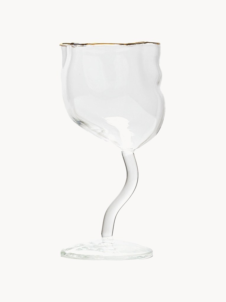 Wijnglas Classic On Acid met goudkleurige decoratie