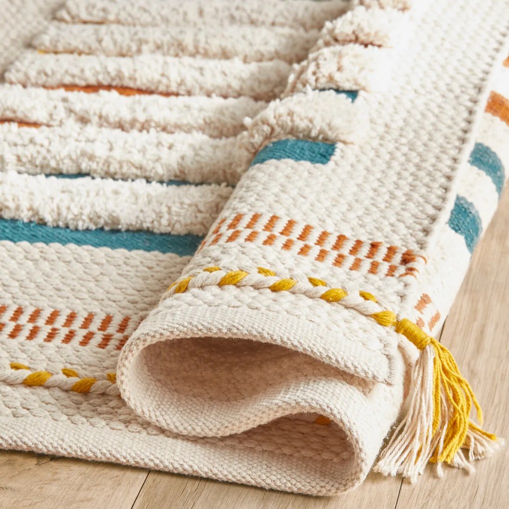 Vloerkleed in handgeweven katoen, Tomulo