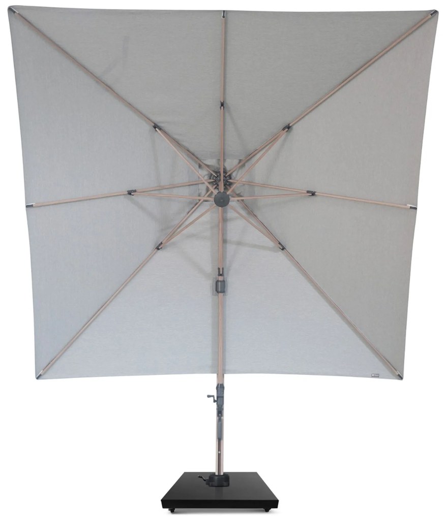 Zweefparasol 3x3m S2 Excellent (excl. voet) Grijs-antraciet Camello Luna