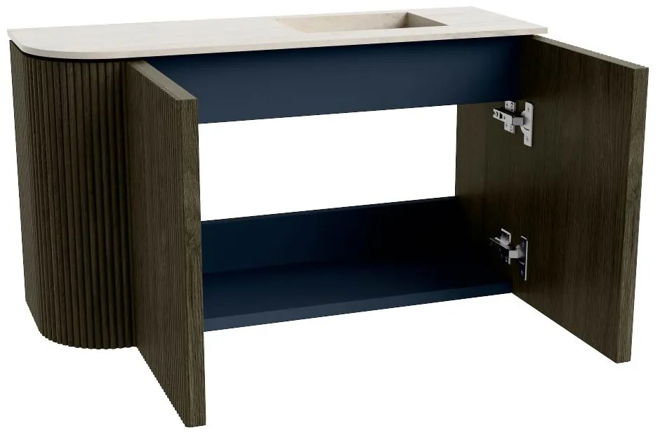 Mondiaz Joya DLux 70cm toiletmeubel ronding links shadow met wastafel faye rechts 1 kraangat meli