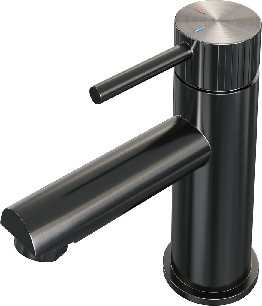 Brauer Stripe wastafelkraan model A met ColdStart gunmetal geborsteld PVD