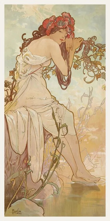 Kunstreproductie The Seasons: Summer (1896), Alfons Mucha