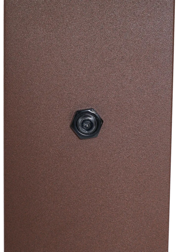 Industrieel buiten paaltje roestbruin met smoke glas 70cm met schemersensor IP44 - Denmark