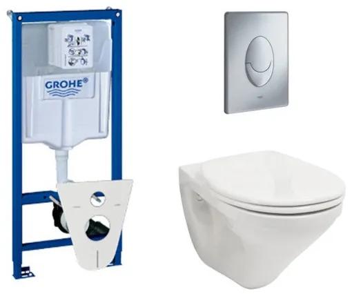 Villeroy en Boch Omnia Targa toiletset met inbouwreservoir, closetzitting en bedieningsplaat mat chroom