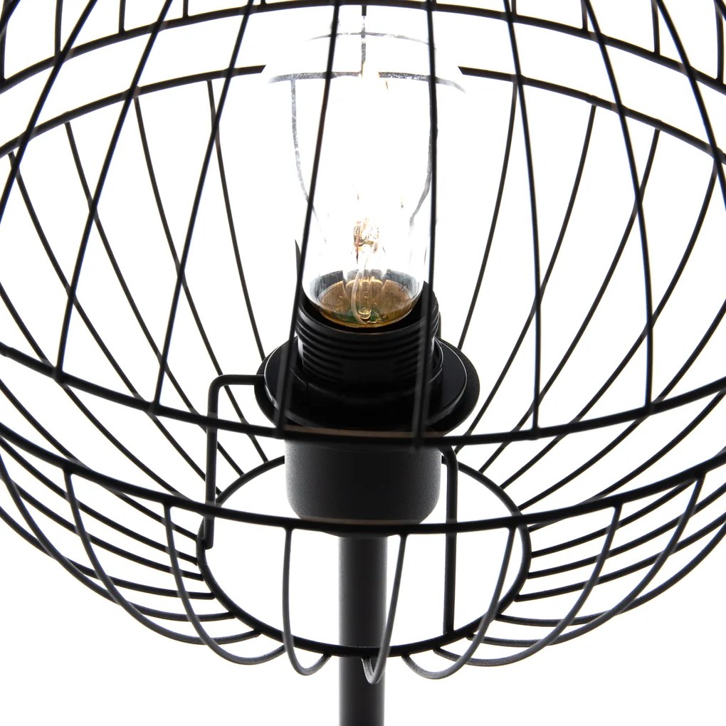 Moderne tafellamp zwart - Sphaera Modern E27 bol / globe / rond Binnenverlichting Lamp