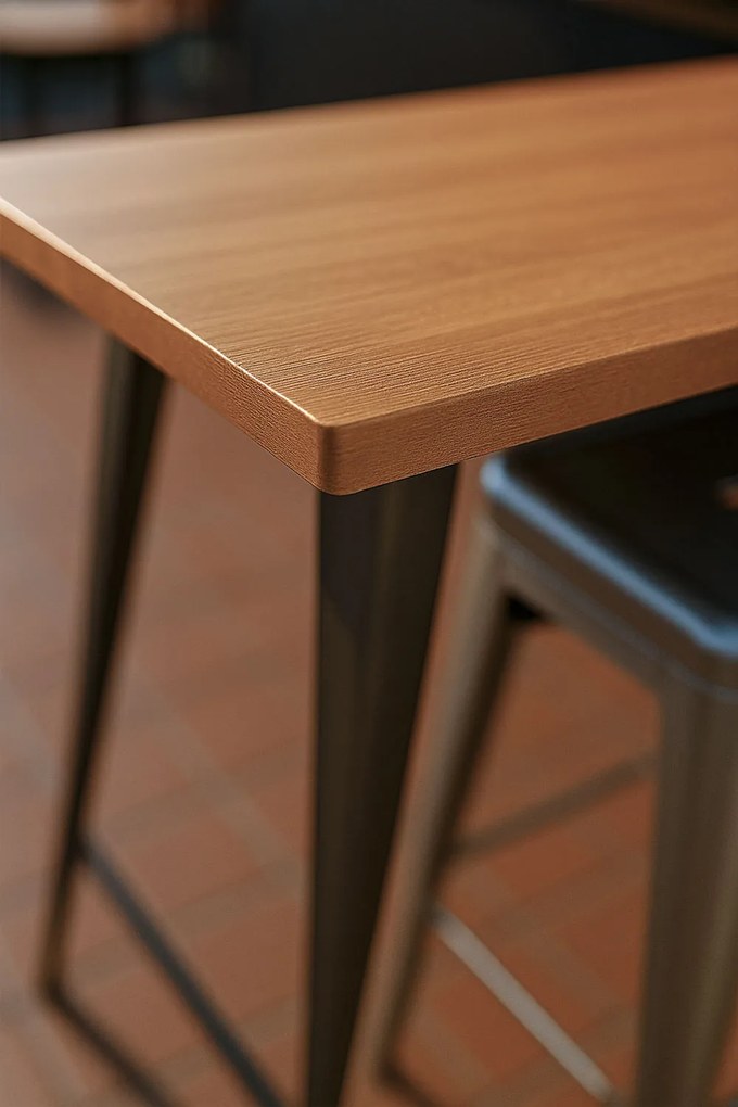 Torix Hoge Rechthoekige Tafel Natuurlijk Hout