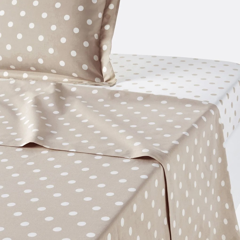 Laken in zuiver katoen met stiippenprint, Clarisse