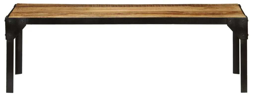 vidaXL Salontafel 110 cm massief ruw mangohout en staal
