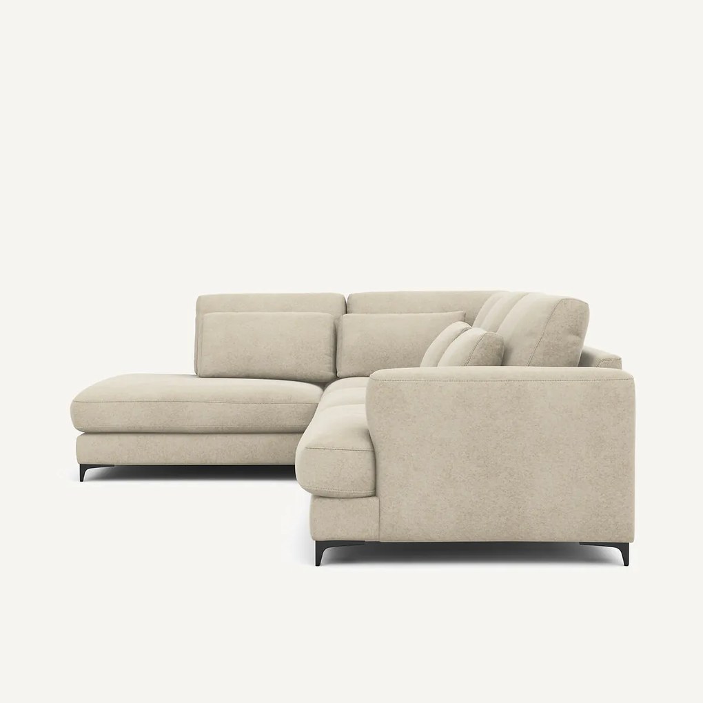 Omvormbare hoekbank links, in linnen fluweel, Marsile