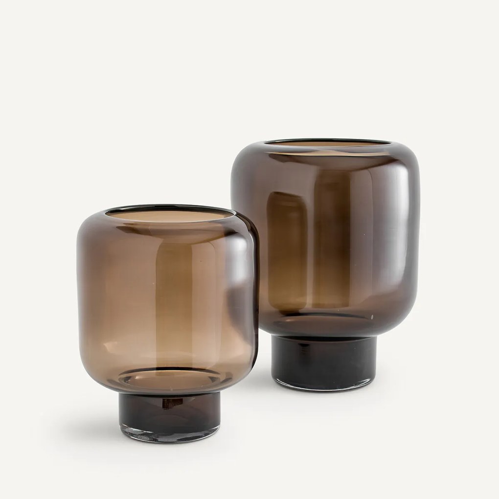 Vaas in glas, H35 cm, Rondi