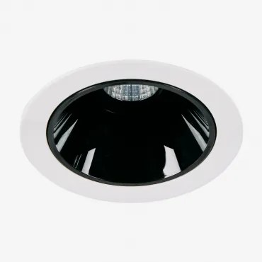 Downlight Led Inbouwspot Met Ronde Rand Ø7 Cm Voor Buitengebruik In Aluminium Luisiana Wit – Zwart & 8 W & 38º & Wit Koud 4000k - Sklum