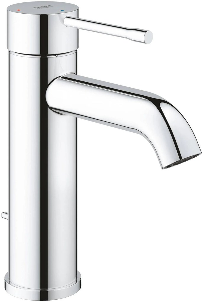 Grohe Essence New S-size wastafelkraan met cold start en trekwaste chroom