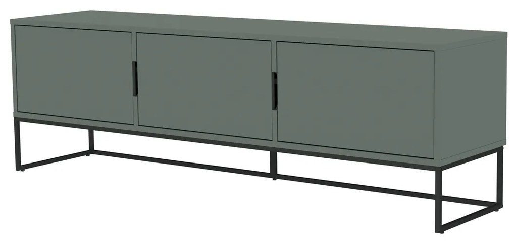 Tenzo Lipp Tv-meubel Met 3 Deuren Groen - 176.5x43x57cm.