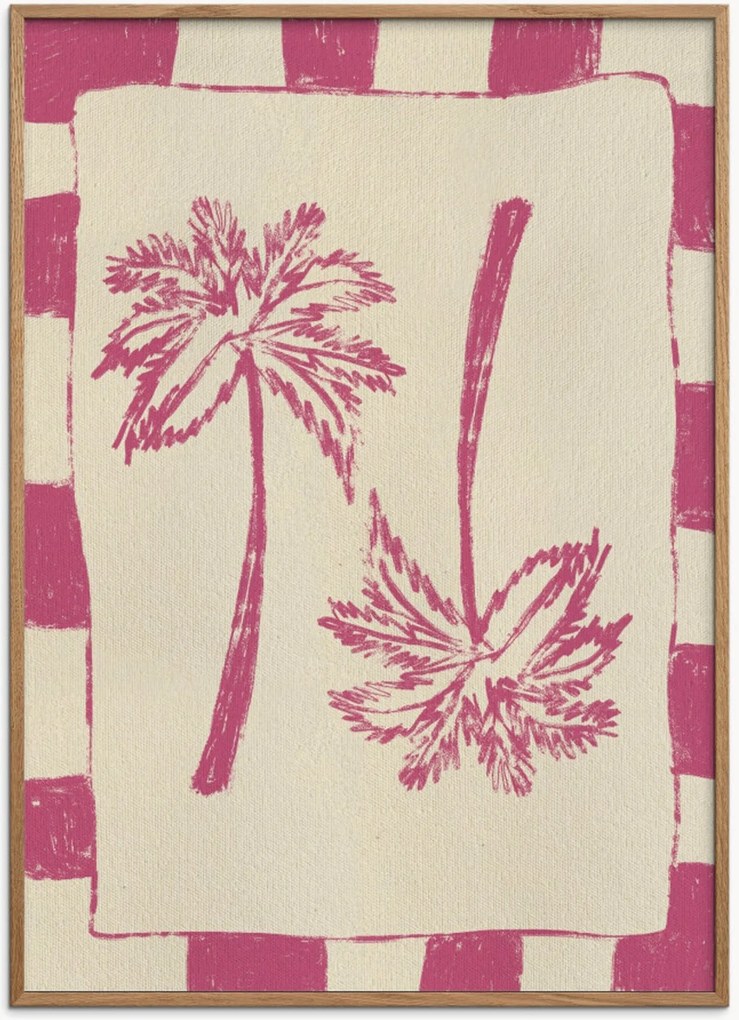 Ingelijste digitale print Palm Paradise