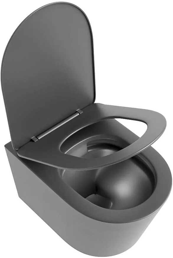 Mondiaz Lavie toiletpot randloos met softclose zitting dark grey