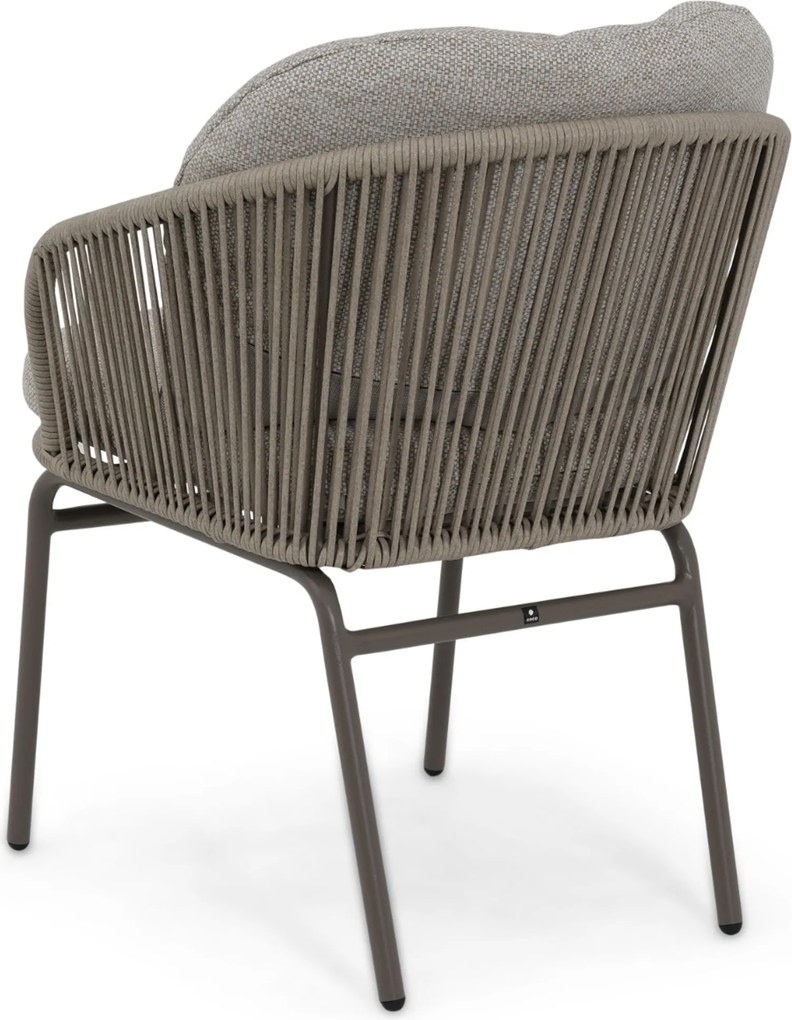 Tuinset Ronde Tuintafel 6 personen 150 cm Rope Taupe  Coco Livo/Arancia