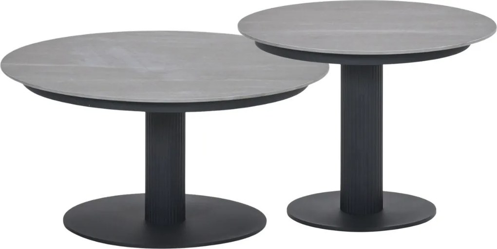 Garden Impressions Liam loungetafels - donker grijs - centostone Napoli sand