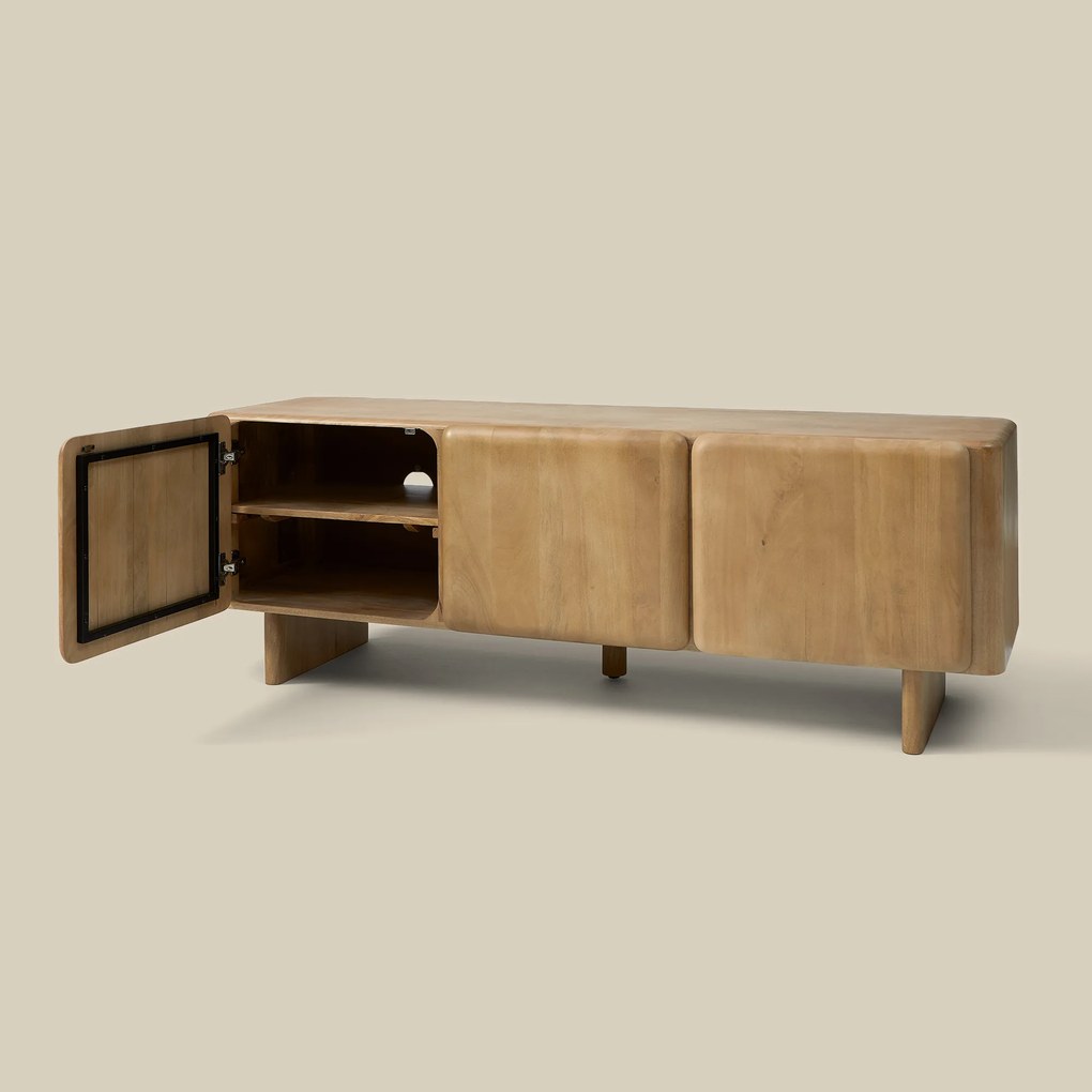 Tv-meubel Gebleekt Eiken 160 Cm - 160x45x55cm.